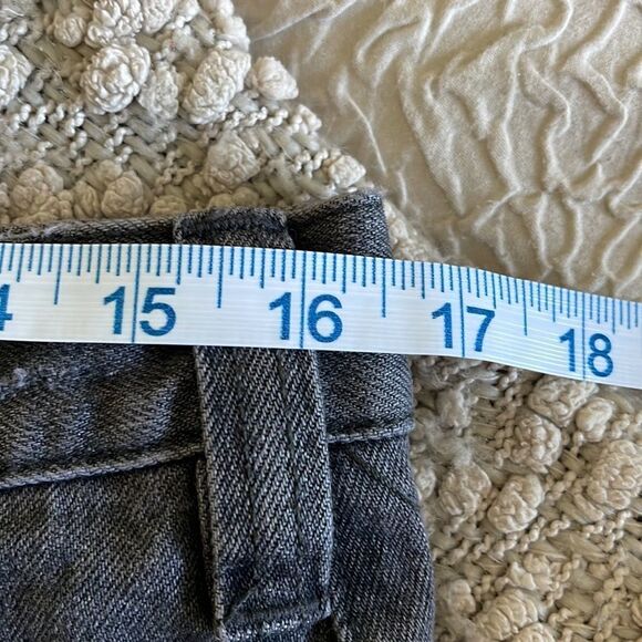 We the Free! Free People Black Antiqued Denim Mini Skirt Size 29 - Picture 7 of 8